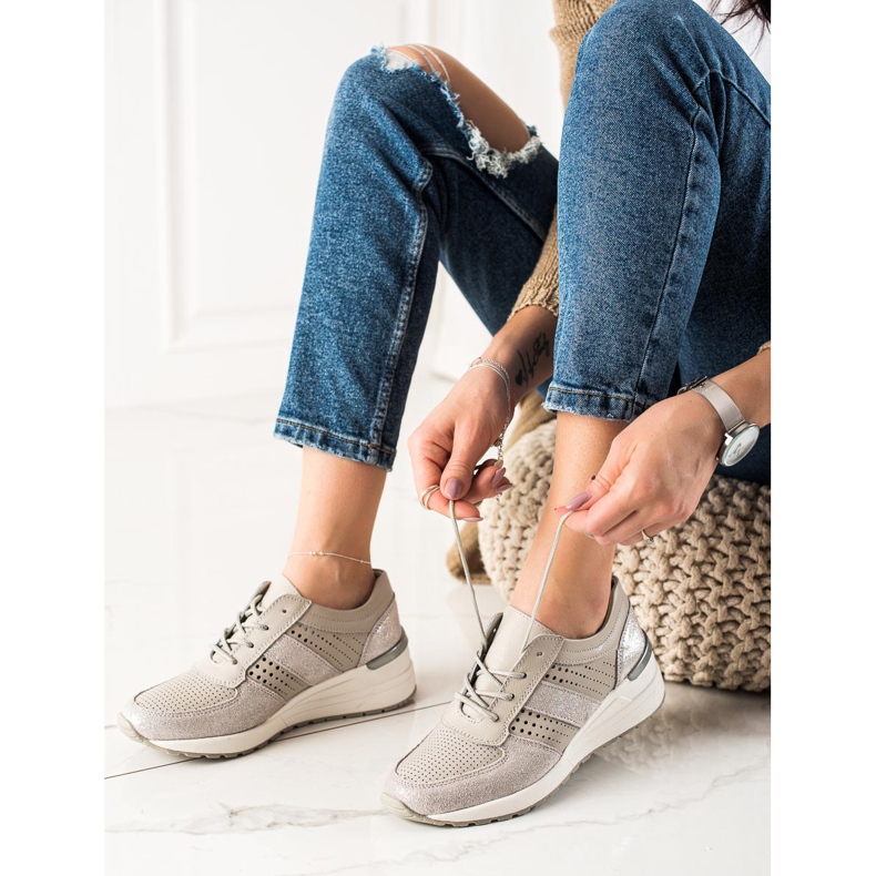 Evento Läder Silver Sneakers beige 2