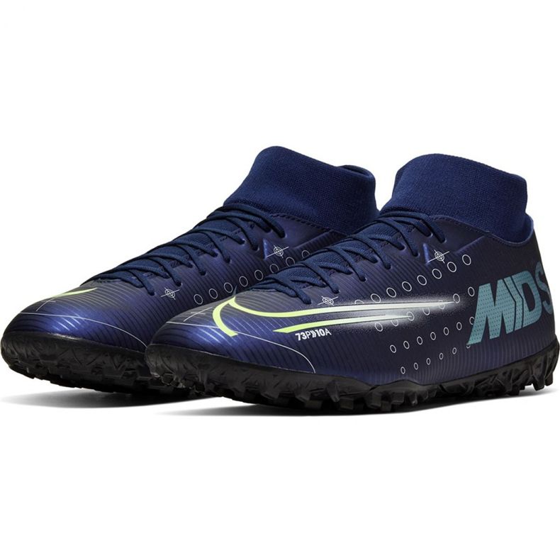 Nike Mercurial Superfly 7 Academy Mds Tf M BQ5435 401 fotbollsskor marinblå 3