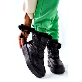 S.Barski Black Gordian Black Warm Snow Boots för kvinnor svart 1