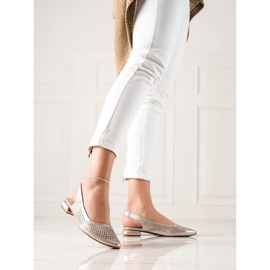 M.Daszyński Genombrutna Skor Med En Exponerad Häl beige 2