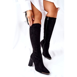 PS1 Kvinnors varma stövlar Guldtå Svart Puentos 3