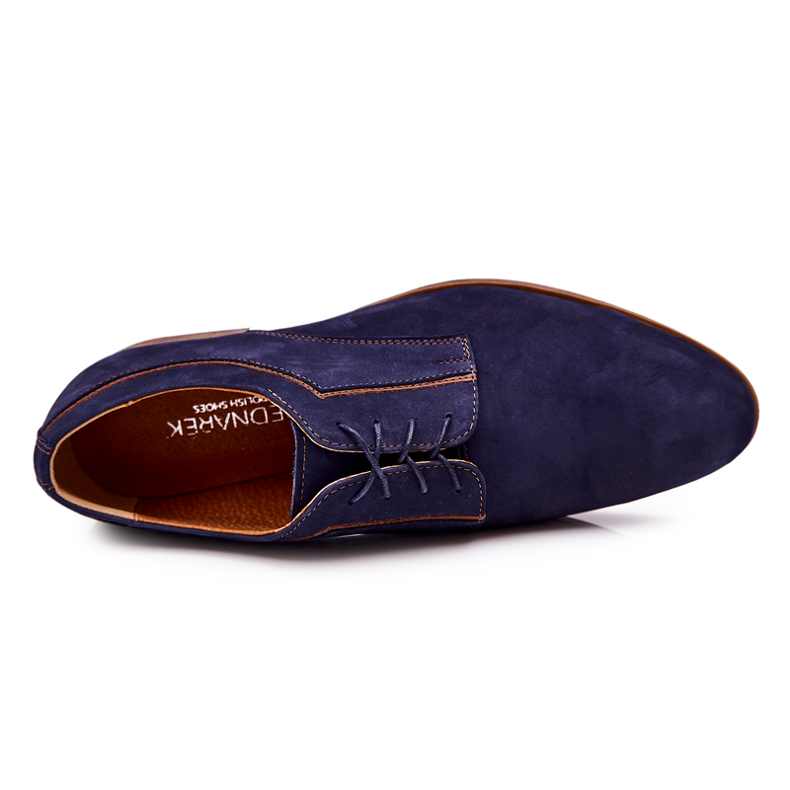 Bednarek Polish Shoes Läder Nubuck skor Bednarek 684 Marinblå brun 1