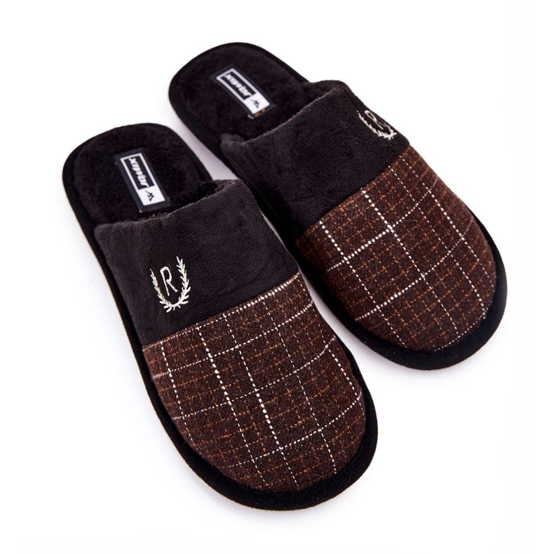 WJ1 Varm brunrutiga tofflor Blase 2