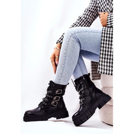 WS1 Stövlar Tied Chain Spänne Svart Reiloy 2