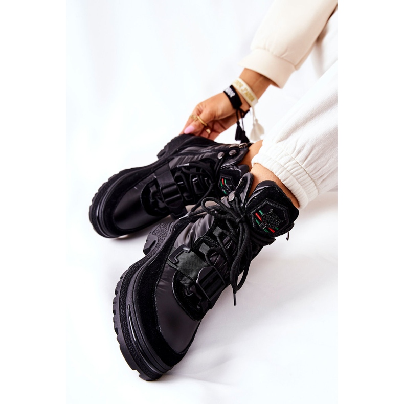 PS1 Kvinnors snökängor på dragkedjan Svart Marcia 1