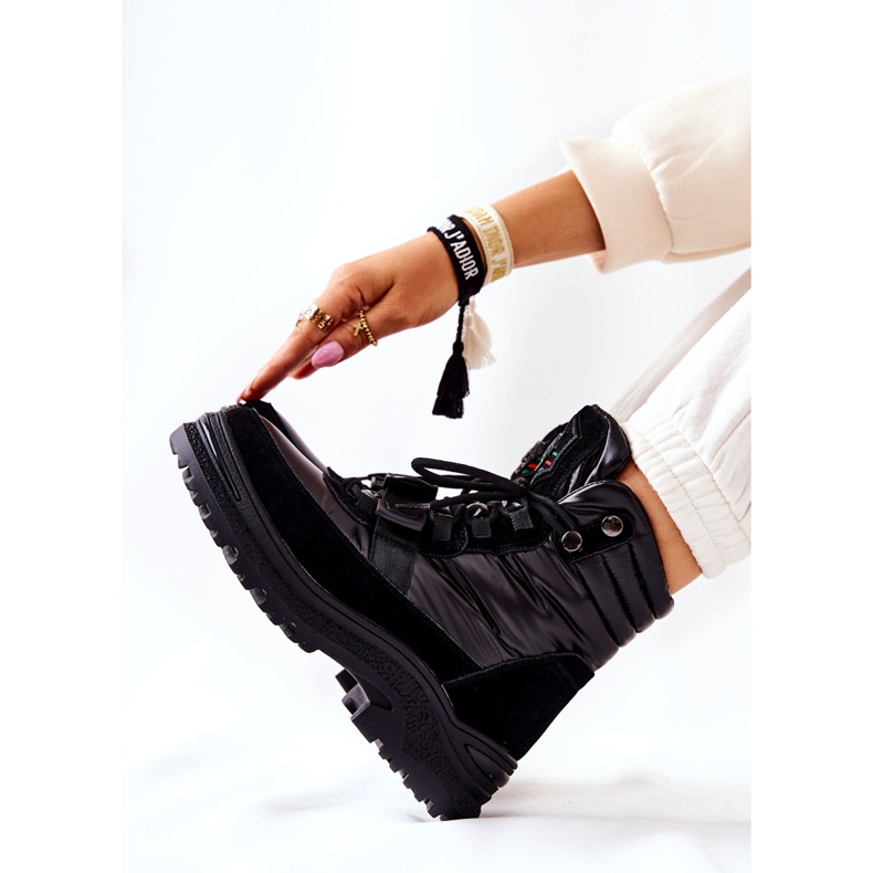 PS1 Kvinnors snökängor på dragkedjan Svart Marcia 2