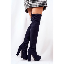 WS1 Stövlar med mockaklack Marinblå Minesa 1