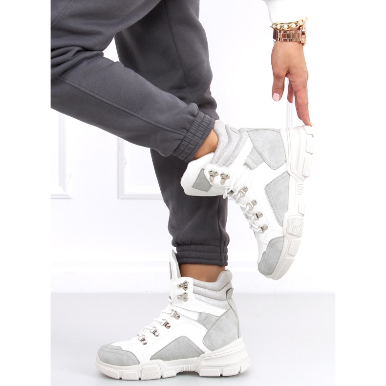 Brita LT.GRAY high-top sneakers vit grå 1