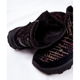 PE1 Varma snöstövlar med svart fresiatryck 1