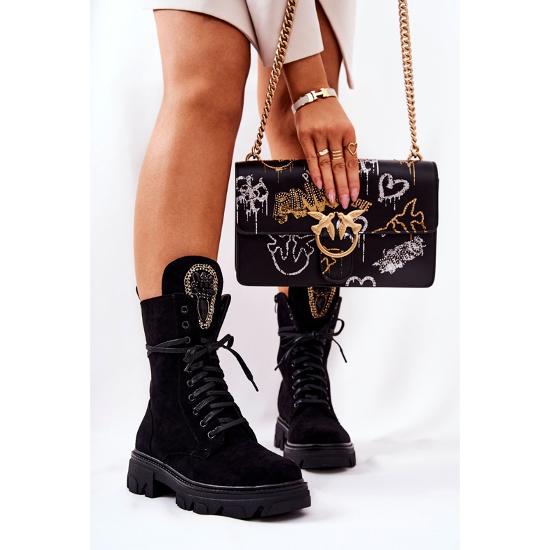 PL4 Svarta mockastövlar med Elaina-utsmyckningar 2
