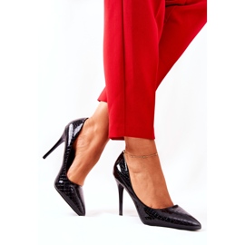 Svarta Tissoria Snake Mönster Pins 1