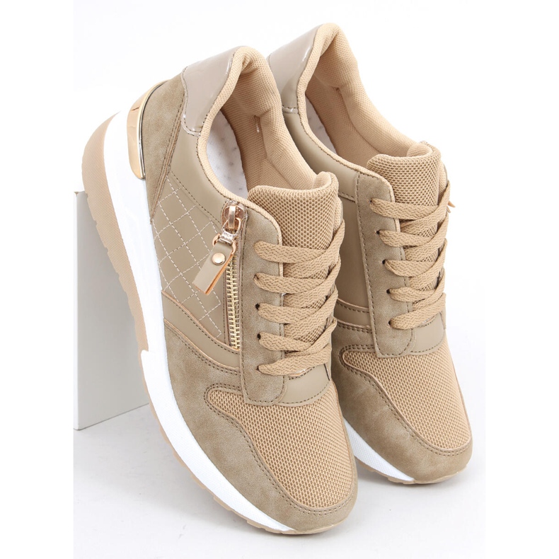 Wedge sneakers Karita Khaki beige 2