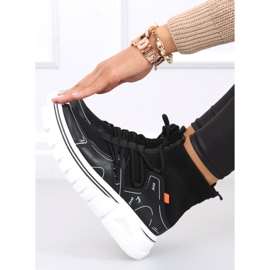 Malin Black sock sportskor svart 1