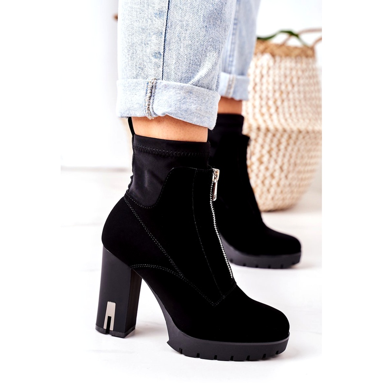 PS1 Svarta varma stövlar på en Heel Wonder Woman 4