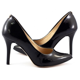 Saway Kvinnors höga klackar 2333 svart lack 4