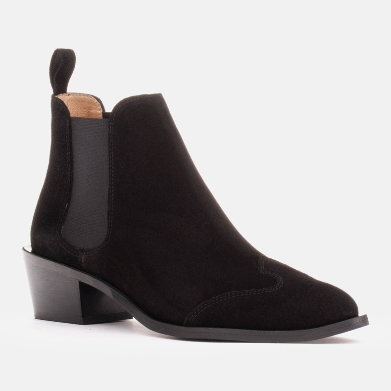 Marco Shoes Ankelboots i naturlig mocka svart 1