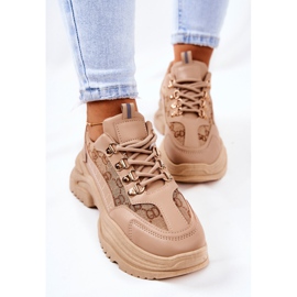 PM1 Sportskor på den beige Flynn-plattformen 2