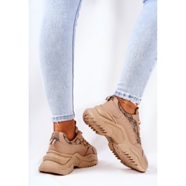 PM1 Sportskor på den beige Flynn-plattformen 1