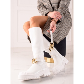 Diamantique Stövlar Med Modeprydnad vit 1