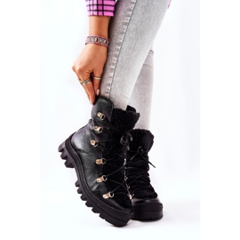 PF1 Varma läderstövlar Svarta Cateline Trappers 1