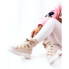 Varma läderstövlar Ljusbeige Nerisso Trappers 1