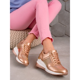 Diamantique Golden Wedge Sneakers gyllene 2