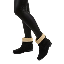 Islevine svarta mockaliknande slip-on stövlar 3