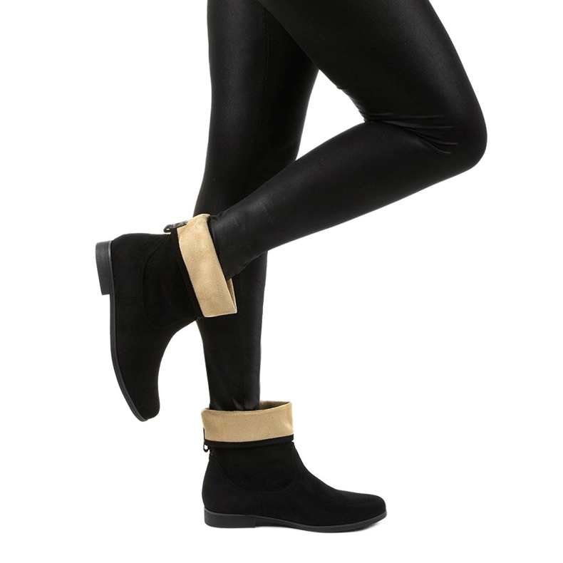 Islevine svarta mockaliknande slip-on stövlar 2