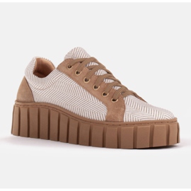 Marco Shoes Sportiga låga skor med lätt botten beige 1