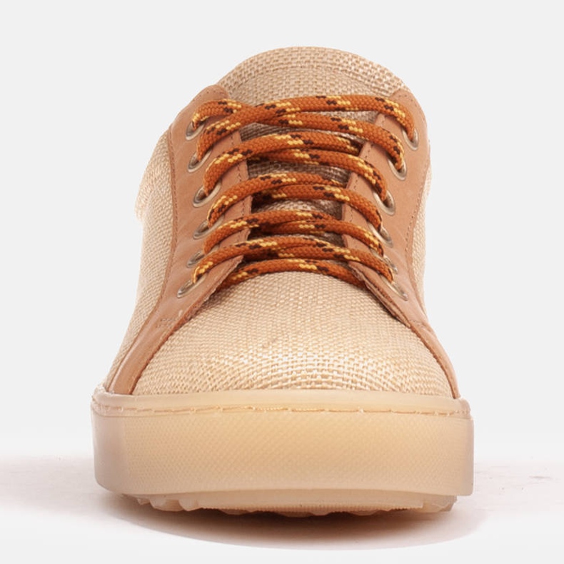 Marco Shoes Sportiga textilskor beige 1