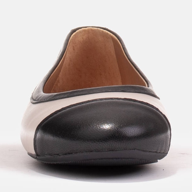 Marco Shoes Bekväma ballerinor med klädsel beige svart 1