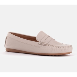 Marco Shoes Bekväma loafers i mjukt läder beige 1