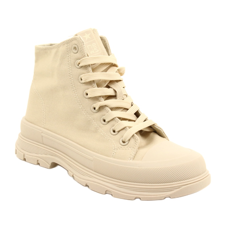News Höga beige sneakers på plattformen 21SP02-1050 1