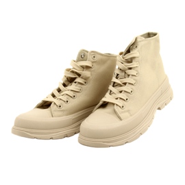 News Höga beige sneakers på plattformen 21SP02-1050 2