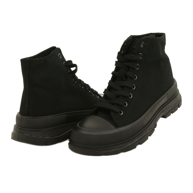 News Svarta höga sneakers på plattform 21SP02-1050 4