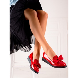 La.Fi Lackade skor med rosett röd 1