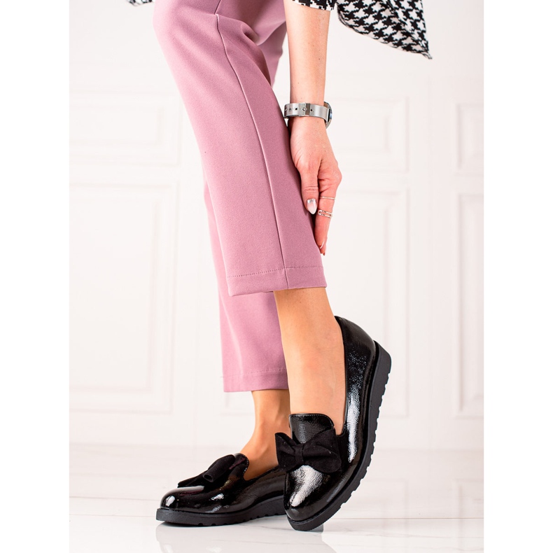 La.Fi Lackade skor med rosett svart 2