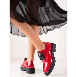 La.Fi Modeskor med snörning röd 2