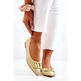 PS1 Läderballerinor i Rachelles ljusgröna spets gul 2