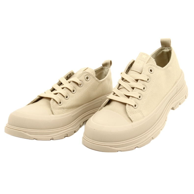 News Kvinnors sneakers sneakers på plattformen 21sp02-1400 beige 3
