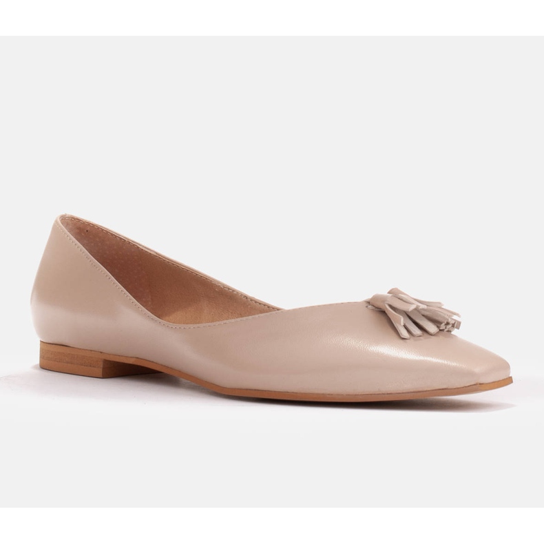 Marco Shoes Kvinnors ballerina med låga sidor beige 1