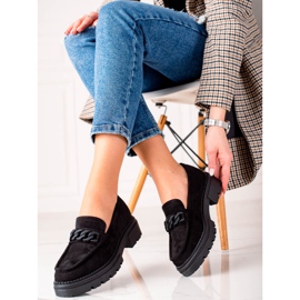 LA.FI Loafers i svart mocka 1