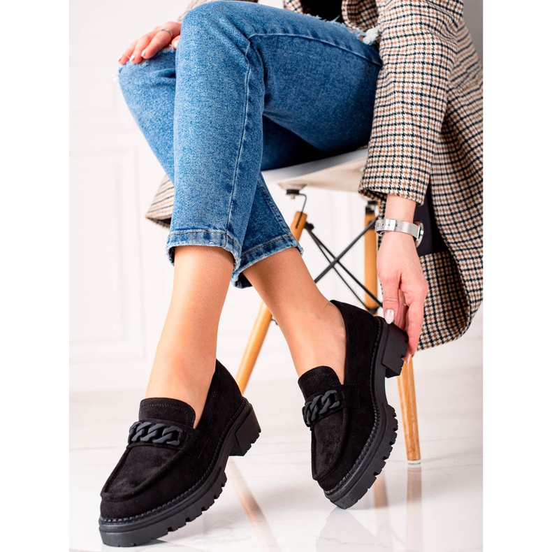 LA.FI Loafers i svart mocka 1