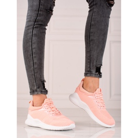 TRENDI Sportskor Sneakers orange rosa 2