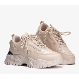 Nude Trainers med metalliska Ansley-inlägg rosa 1