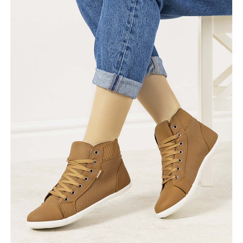 Bruna ankelhöga Chartier-sneakers 1