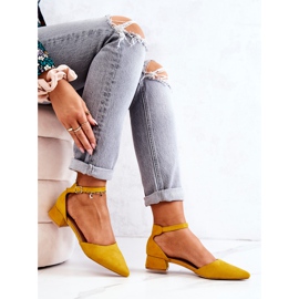 WS1 Mocka Pumps I Spitz Yellow Calliope gul 2