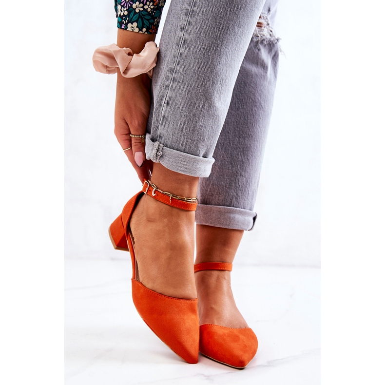 WS1 Mocka Pumps I Spitz Orange Calliope 1