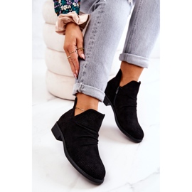 PS1 Genombrutna skrynkliga stövlar Svart Cynthia 2