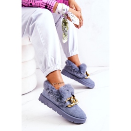 PS1 Damtofflor med guldkedja Blå Ardrums 1